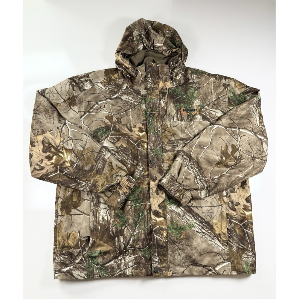 Vintage‎ Realtree Camo Hunting Jacket XL Hooded Insulated Outdoor Coat